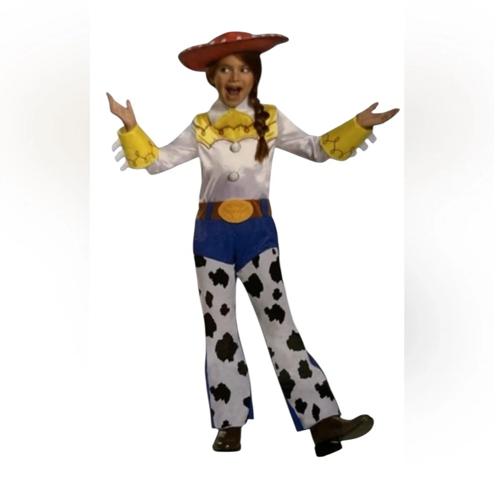 Disguise Disney Toy Story Jessie Cowgirl Costume w/ Hat Toddler Girls 3-4T - Picture 2 of 11